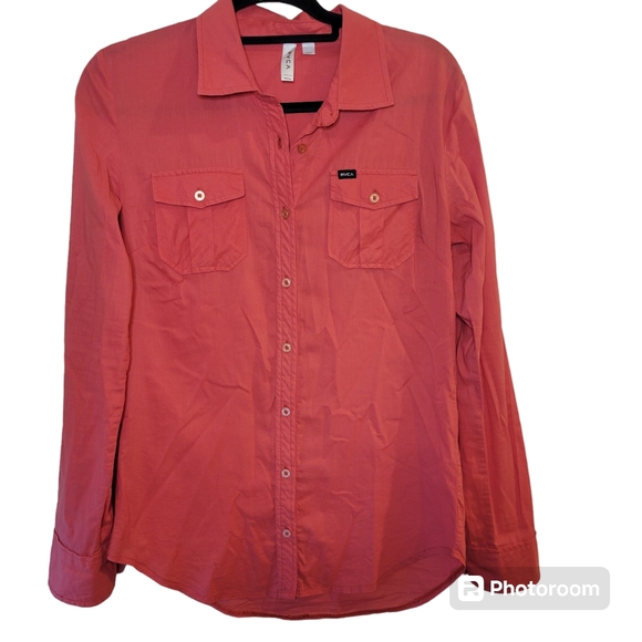 RVCA Tops - RVCA Shirt Blouse 100% Cotton Women's Size Medium